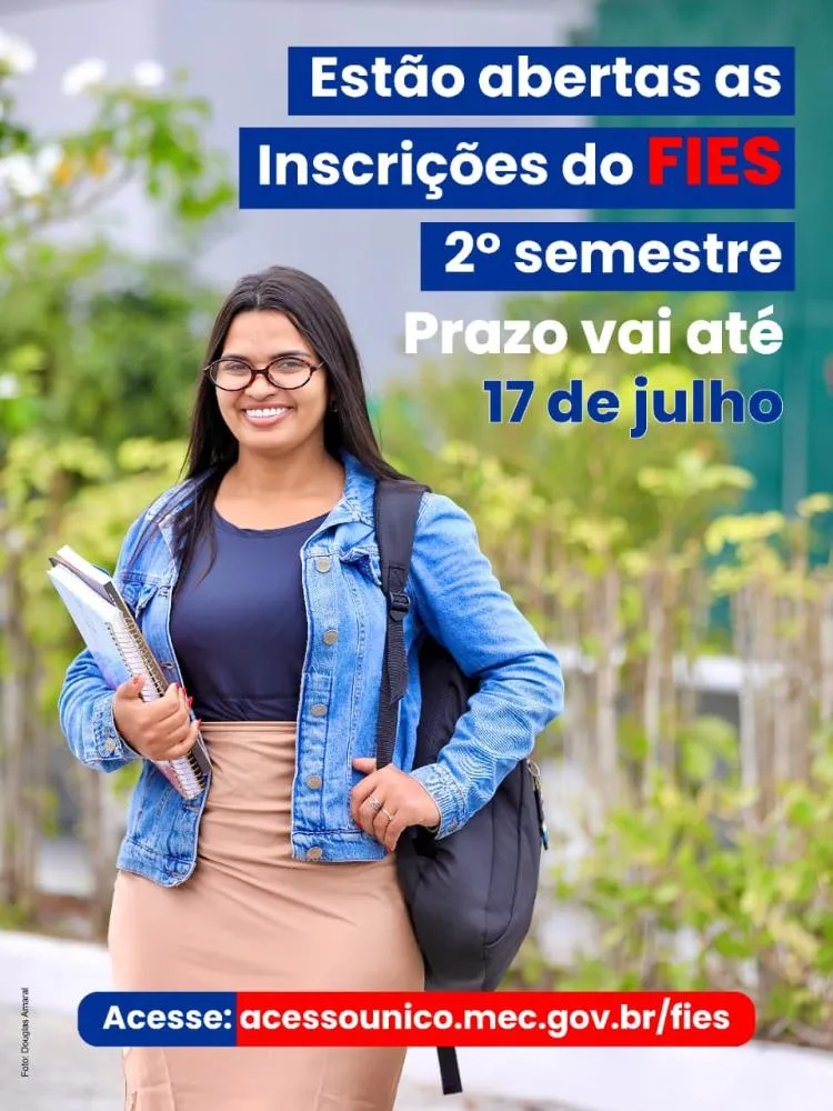 FIES abre inscrições para o segundo semestre com financiamento de até 100% pelo FIES Social